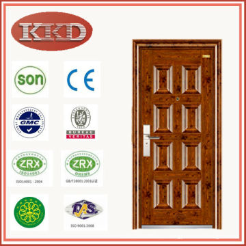 Puerta metálica Exterior comercial KKD-311 para seguridad residencial